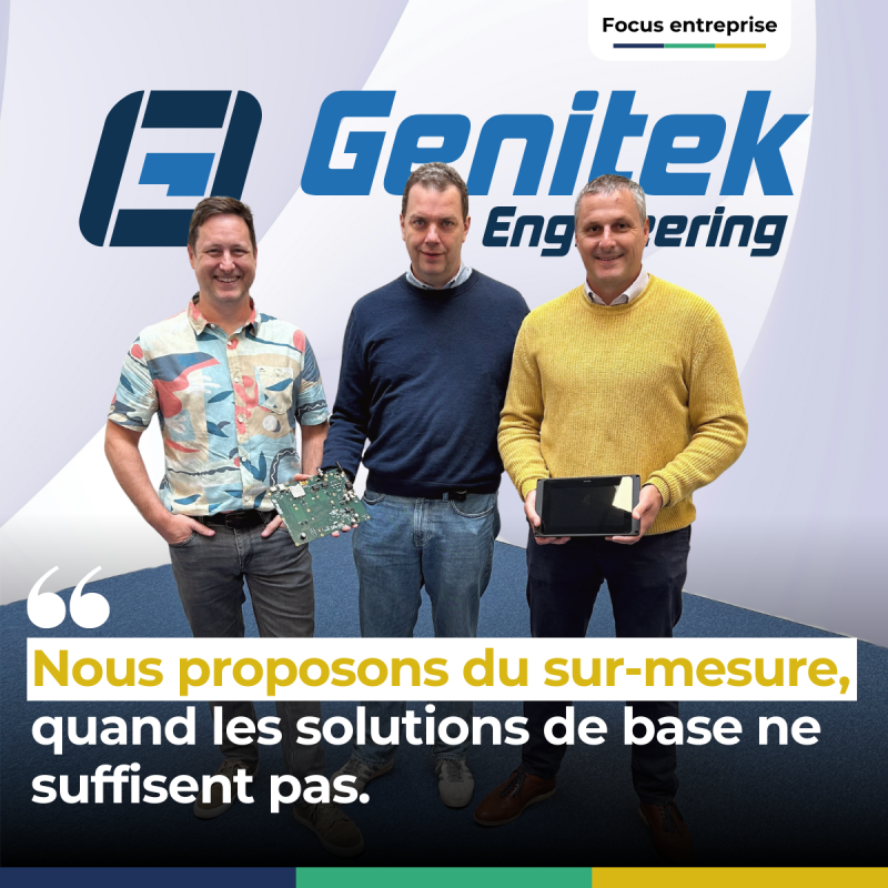 Les 3 fondateurs de Genitek. De gauche à droite, Christian Lambricht Manuel Legaye et Laurent Chambost-Manciet